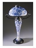 A Double Overlaid and Etched Glass and Silver Table Lamp Art Giclee Poster Print, 9x12