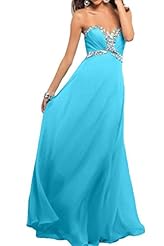 Sweetheart Chiffon Empire   Waistline   Dress With Rhinestones