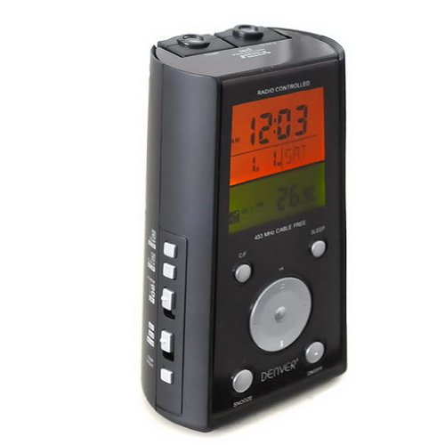 Denver CRP-714 Radio Alarm Clock with Digital Projector & Thermometer