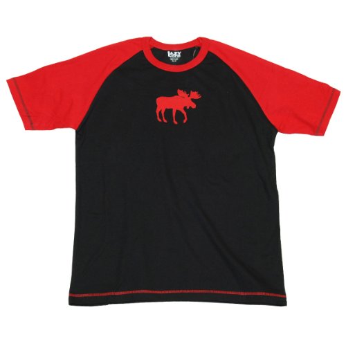 LazyOne Unisex Classic Moose Red PJ T Shirt Adult