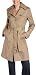 Apparel : Kenneth Cole Reaction Women's Cotton Single Breasted Belted Trench Coat With Pick Stitch Detail