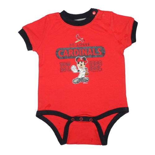 MLB St.Louis Cardinals Baby / Infant One-Piece Bodysuit / Romper / Onesie - Red & Blue (Size: 6-9)