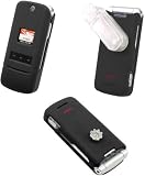BLACK CELLET RUBBERIZED PROGUARD COVER CASE with BELT CLIP for MOTOROLA KZRZ K1m