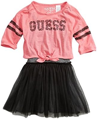 GUESS Kids Little Girl Tie-Front Top and Dress Set (2-6x)