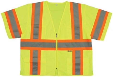 Safety Flag C3ANSSV-GN-2XL Class 3 Safety Vest, Green, 2X-Large