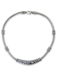 Sterling silver chain necklace, Thai Garden - Floral Sterling Silver Chain Necklace