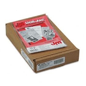 Utili-Jacs Heavy-Duty Clear Vinyl Envelopes, 5 x 8, 50/Box