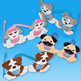 12 Pack of Girls Birthday Party Favors Idea Puppy Kids Masks Supplies -Dozen