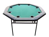 48 Inch Octagon Texas Hold'em Poker Table w/ Folding Legs