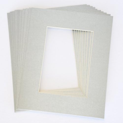 Pack of 10 GRAY16x20 Picture Mats Matting with White Core Bevel Cut for 11x14 Pictures