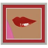 1 page from Lips Book, c. 1975 Framed Art Print by Andy Warhol - 21.2 x 19.2