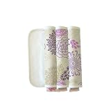 The Peanut Shell Burpeas Burp Cloth Set, Dahlia