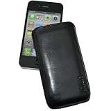 Original Suncase Echt Ledertasche (Lasche mit R�ckzugfunktion) f�r iPhone 4 / iPhone 4S in schwarzvon "Suncase"