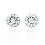 Platinum Diamond Earring Jackets for 1 Carat Stud Earrings (1/2 cttw, G-H Color, VS2 Clarity)