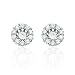 Platinum Diamond Earring Jackets for 1 Carat Stud Earrings (1/2 cttw, G-H Color, VS2 Clarity)