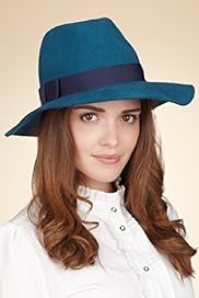 Pure Wool Wide Brim Contrast Bow Hat