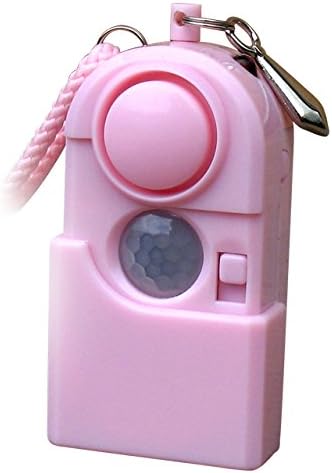 Personal Alarm with PIR Motion Sensor and LED Light Pink. Designed Especially For College Students