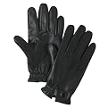 Men's Merona&reg; Woven Liner Leather Gloves - Black