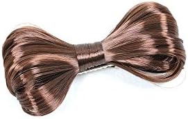 Dickness Fashion Women Girl Big Bow Ties Wig Hairpin Hair Bow Clips Hair Accessories Style: Dark Brown