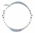 Bracelet - B149 - Bangle Style - Engraved with ~ When You Saw Only One Set of Footprints, It Was Then That I Carried You... and footprints + Feet Charm ~ Silver Tone Metal