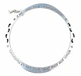 Bracelet - B149 - Bangle Style - Engraved with ~ When You Saw Only One Set of Footprints, It Was Then That I Carried You... and footprints + Feet Charm ~ Silver Tone Metal