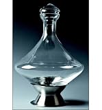Orbital Wine Decanter with Brushed Stainless Steel Base with Crystal Stopper 60 oz.