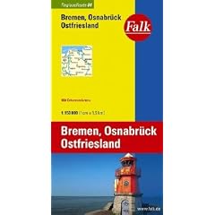Falk Regionalkarte Bremen - Osnabr�ck - Ostfriesland 1:150 000