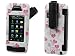 WHITE With PINK LOVE HEARTS DESIGN PROGUARD COVER HARD CASE PROTECTOR (With Optional Detachable Belt Clip) for VERIZON LG VX10000 VOYAGER - RETAIL PACKAGING