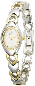Bulova Women's 98V02 White Patterned Bracelet Watch from Bulova