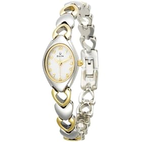 Bulova Women's White Patterned Bracelet Watch #98V02
