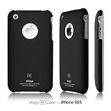 elago iPhone 3G/3GS Slim Fit Case (Black) + Smudge Free Film + Univesal Dock Adapter - (Made in Korea)