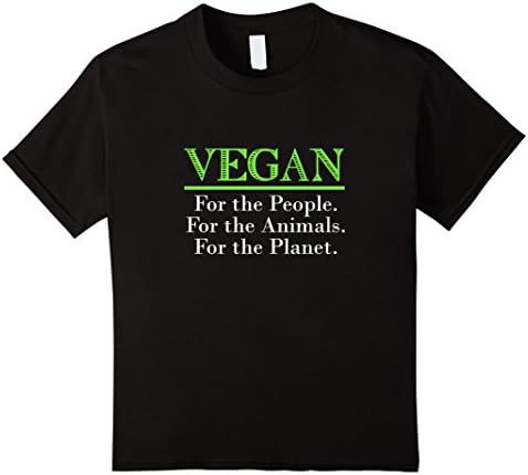 Kids For The People, Animals, Planet, Vegan T-Shirt 12 Black
