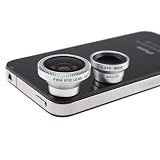 Loftek Fish Eye Lens + Wide Angle Lens + Macro Lens 3-in-1 Kit For iPad / iPhone 4 4s 3GS / Other Cell Phones