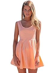 A-line Summer Polyester Sleeveless Backless   Dress With a Bow(s)