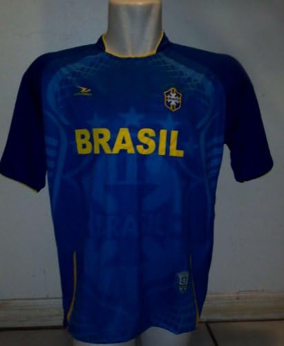 DRAKO INC Brasil Soccer Jersey :: Futball Jersey (Blue) Size Large- ONE Size