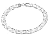 Men's Bracelet Anchor Chain 9 Inches in Sterling Silver .925