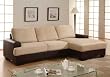 2 pcs Sectional Microfiber Sofa Set, Item#PACESETTER, Lighthouse Fawn/Pecos Saddle
