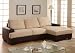 2 pcs Sectional Microfiber Sofa Set, Item#PACESETTER, Lighthouse Fawn Pecos Saddle