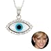 Hilary Duff 's Stering Silver Evil Eye Pendant with Tiffany Chain