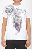 INDIGO STAR SINISTER DESIGNER MENS SHIRT WHITE