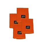 MANDARIN ORANGE RIBBED TERRY COTTON DISH CLOTHS - 4 PACK by ECO-EOC
