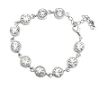 Bracelet - Round CZ Crystal Link ~ Clear (FB66)