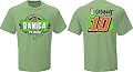 Danica Patrick #10 NASCAR Go Daddy Fan Up T-Shirt-Green