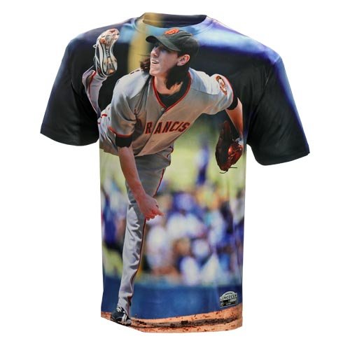 MLB Men's San Francisco Giants Tim Lincecum Sublimated High Definition Photo Tee Shirt (Giants, X-Large)