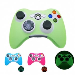GLOW in DARK Xbox 360 Game Controller Silicone Case Skin Protector Cover (Many Colors Available)