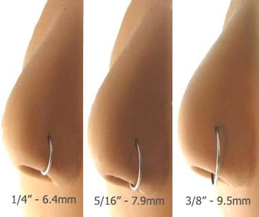 9K Yellow, Rose, or White Gold Twisted Continuous Nose Ring 5/16" - 8mm 22G