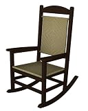 POLYWOOD R200FMASG Presidential Woven Rocker, Mahogany/Seagrass