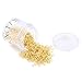 BEADNOVA 3mm Gold Plated Open Jump Rings with Plastic Acrylic Jar Container for Jewelry Making (1000pcs)
