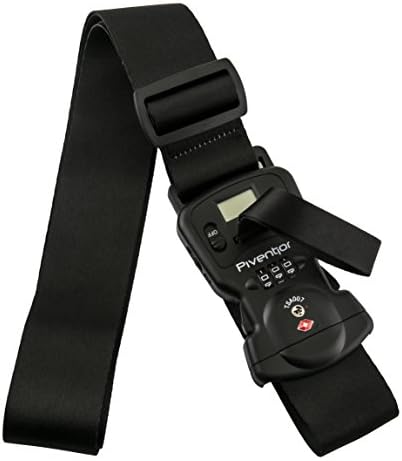 Pivention 2-in-1 Luggage Strap and Scale with TSA Lock - For Handheld Weighing, Locking and Travel - Digital, Portable, Mini and Smart - Suitcase Belt Comes with Hook