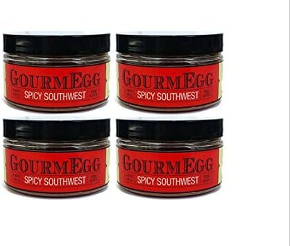GourmEGG All-Purpose Spices - Spicy Southwest 4 pack - Gourmet Herbs and Spices for the Curious - All Purpose Seasoning - Made for EGGS, but strong enough for CHICKEN (x4 4oz pack)